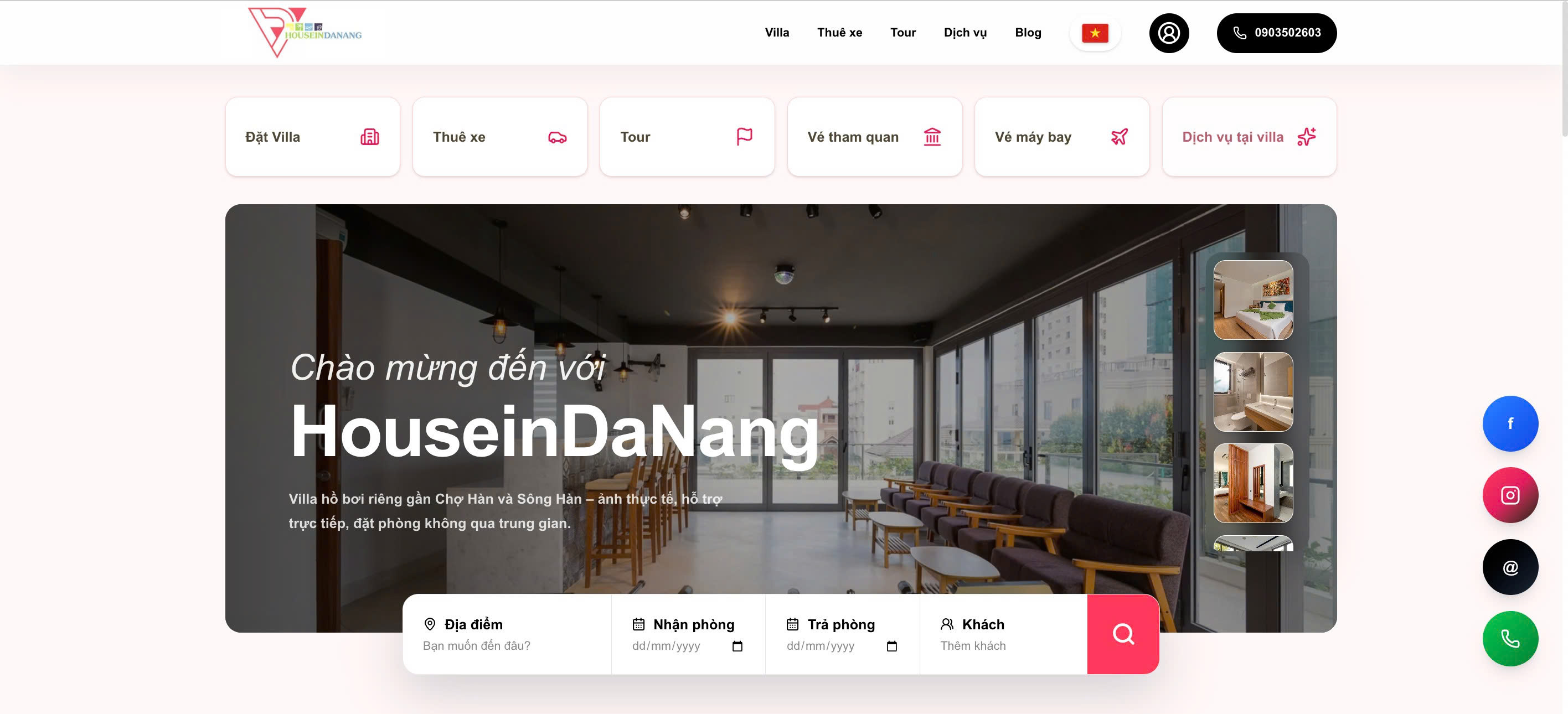 Đặt villa Đà Nẵng trực tiếp qua HouseinDaNang – không phí dịch vụ OTA